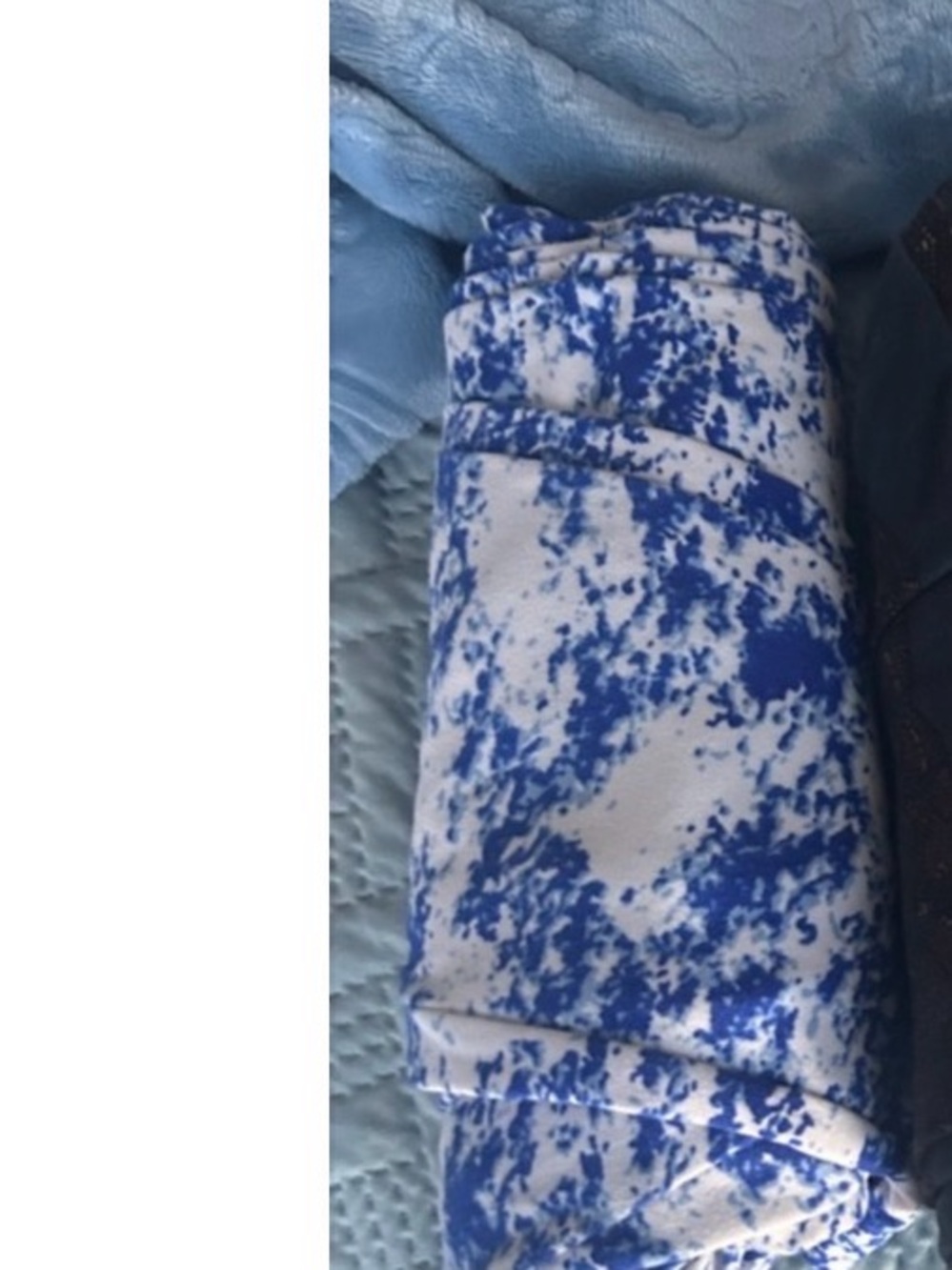 LuLaRoe Blue and White Abstract Print Leggings New! TC